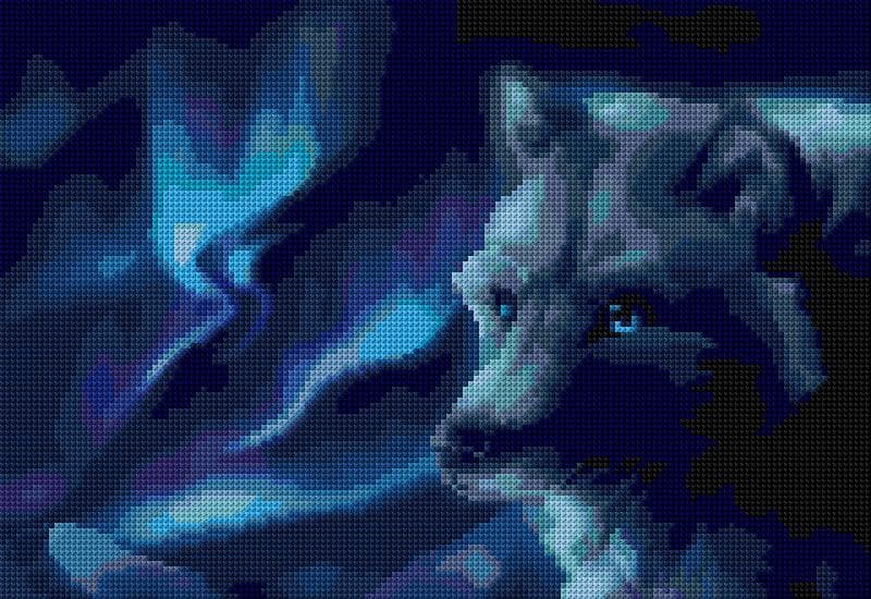 Northern Lights free cross-stitch pattern