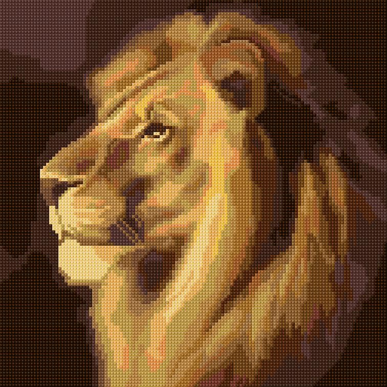 Lion free cross-stitch pattern