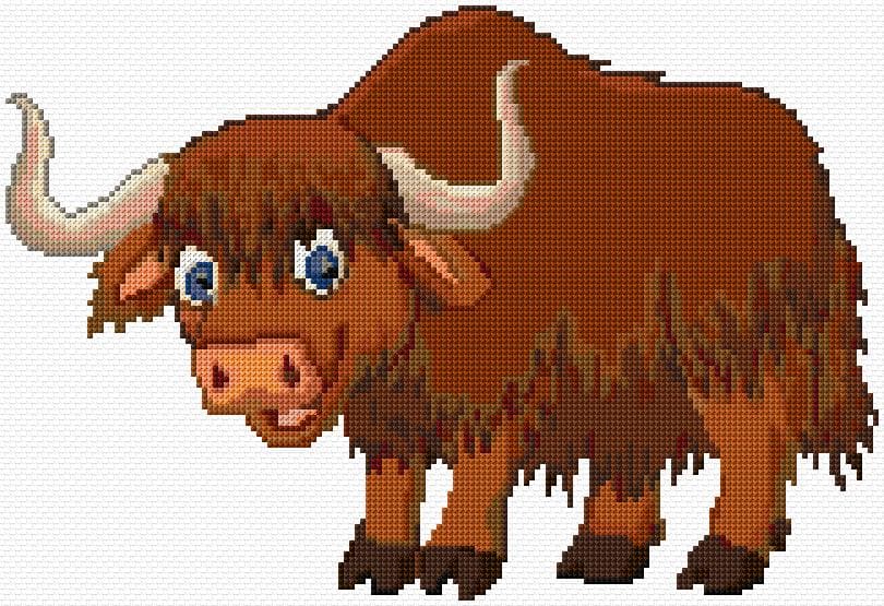 Yak free cross-stitch pattern