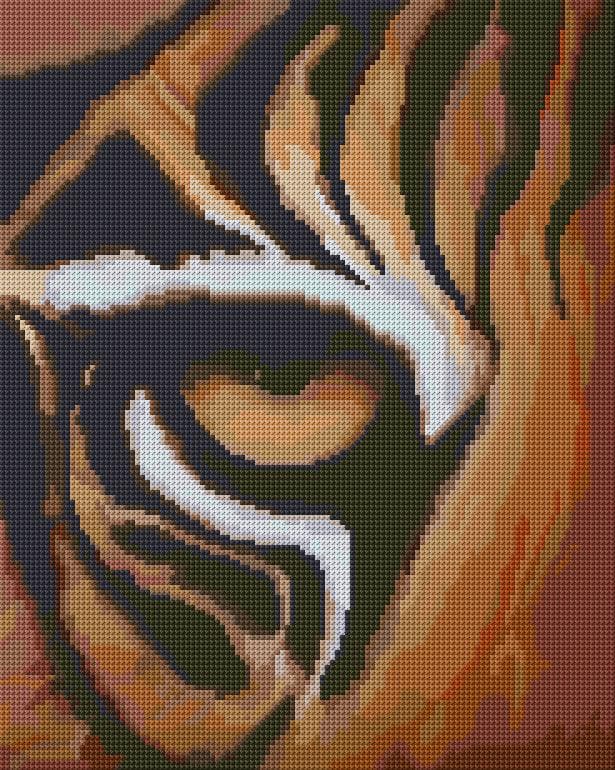 Tiger free cross-stitch pattern
