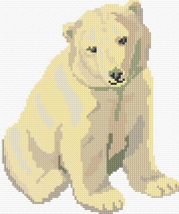 Polar Bear free cross-stitch pattern