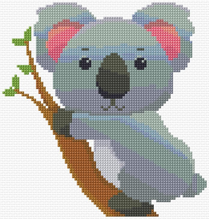 Koala free cross-stitch pattern