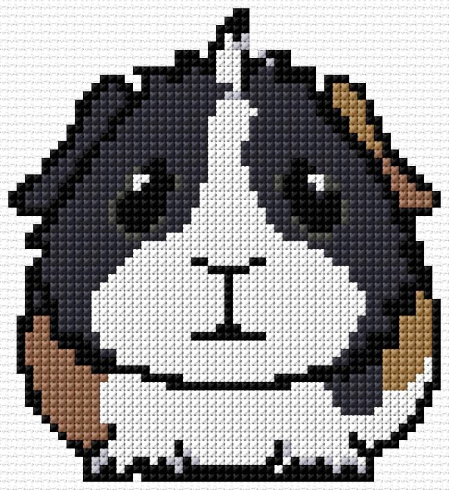 Guinea Pig free cross-stitch pattern