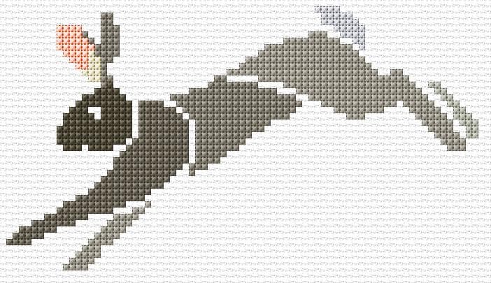 Rabbit free cross-stitch pattern