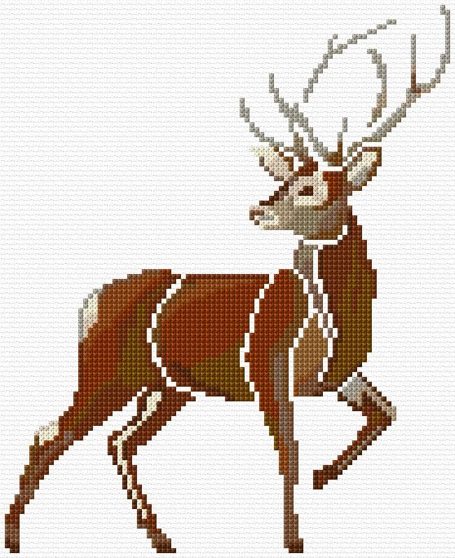 Stag free cross-stitch pattern