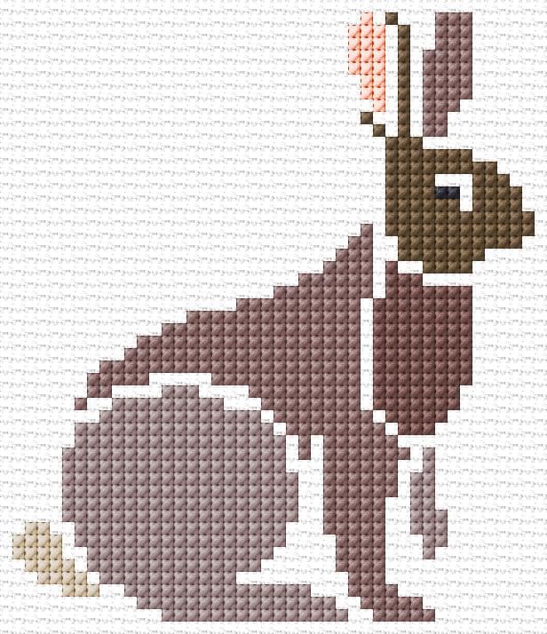 Rabbit free cross-stitch pattern