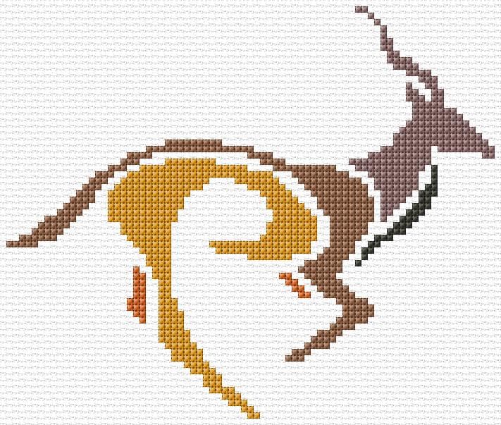 Antilope free cross-stitch pattern