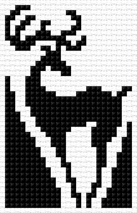 Deer free cross-stitch pattern