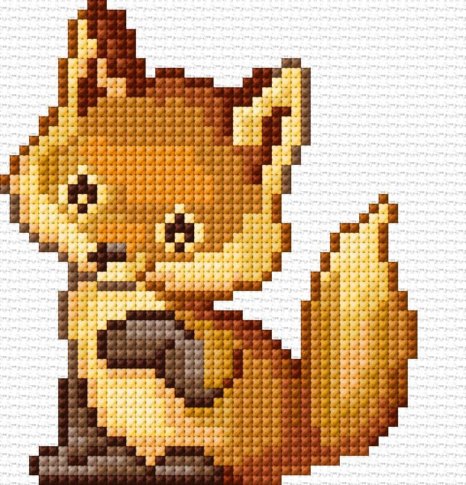 Fox free cross-stitch pattern