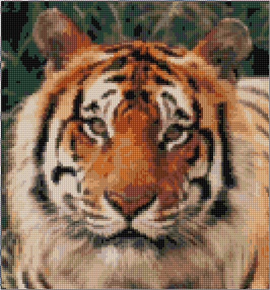 Tiger free cross-stitch pattern