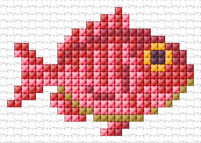 Fish free cross-stitch pattern