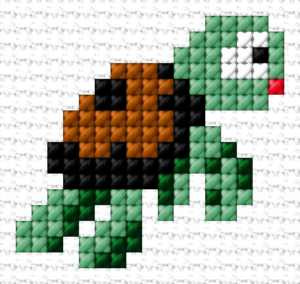 Turtle free cross-stitch pattern