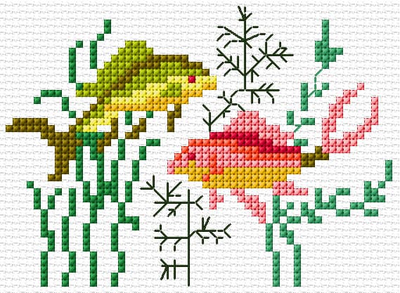 Fish free cross-stitch pattern