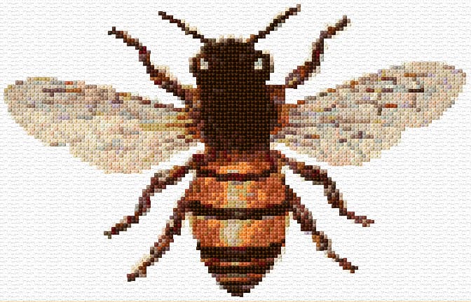 Bee free cross-stitch pattern