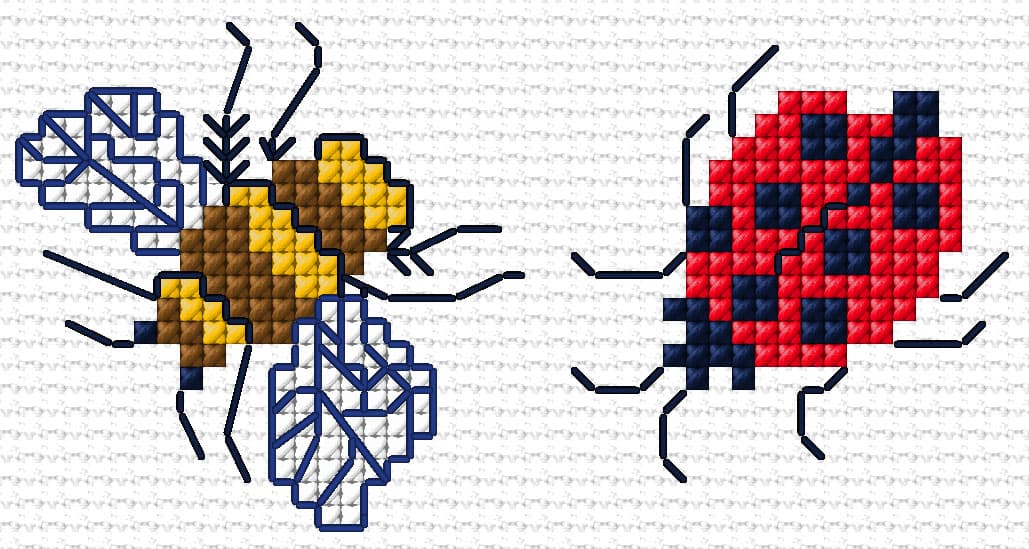 Bugs free cross-stitch pattern