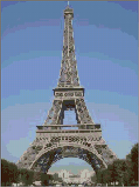 Eiffel Tower free cross-stitch pattern