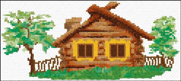 Country House free cross-stitch pattern