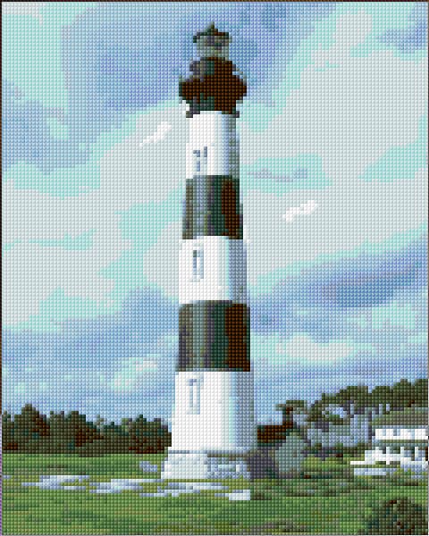 Cape Hatteras Lighthouse free cross-stitch pattern