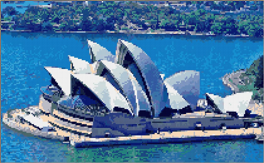 Sydney Opera House free cross-stitch pattern