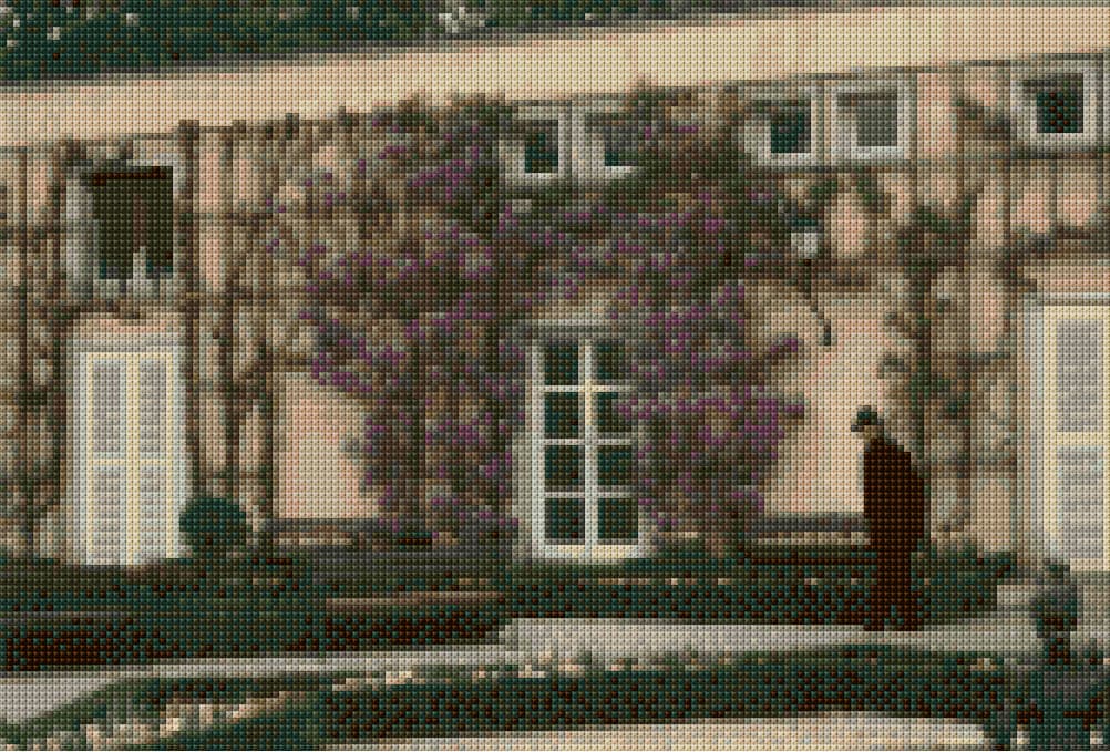 Mysterious House free cross-stitch pattern