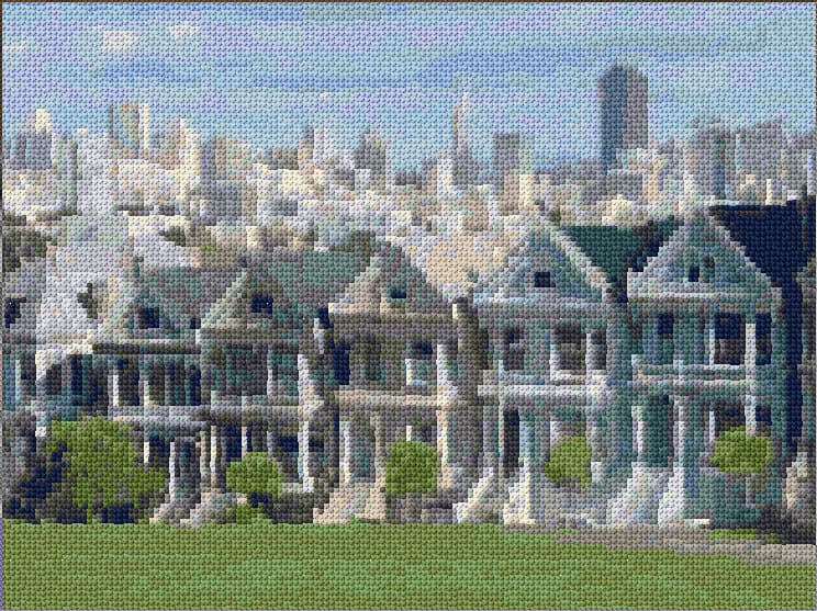 The Painted Ladies free cross-stitch pattern