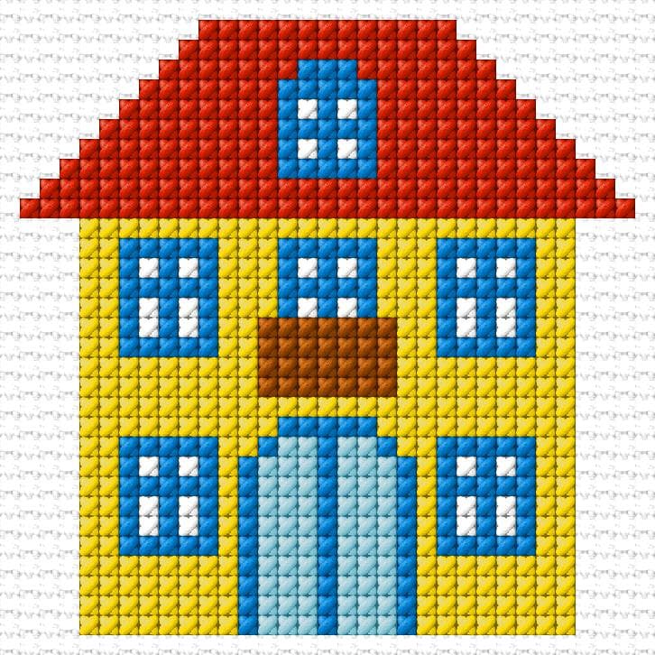 House free cross-stitch pattern