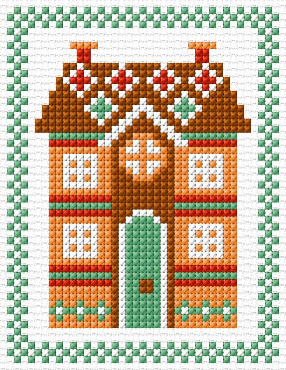 House free cross-stitch pattern