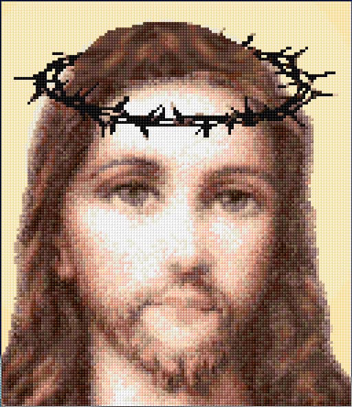 Jesus free cross-stitch pattern
