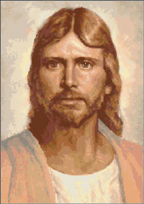 Jesus Christ free cross-stitch pattern