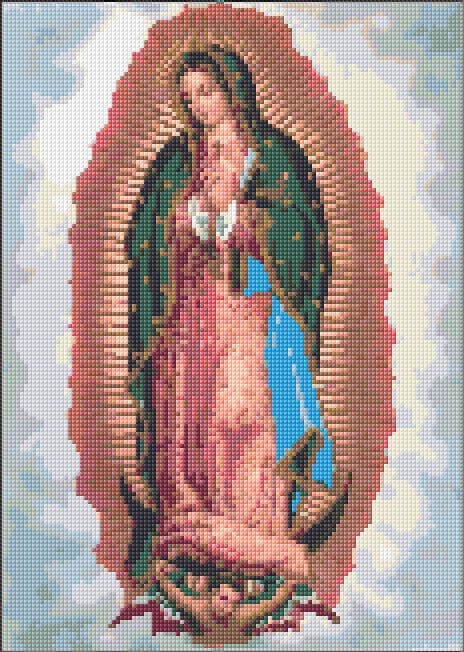 Lady of Guadalupe free cross-stitch pattern