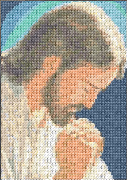 Prayer free cross-stitch pattern