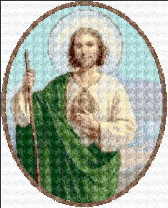 St. Jude Thaddaeus.scc free cross-stitch pattern