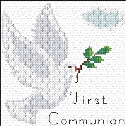 Frst Communion free cross-stitch pattern
