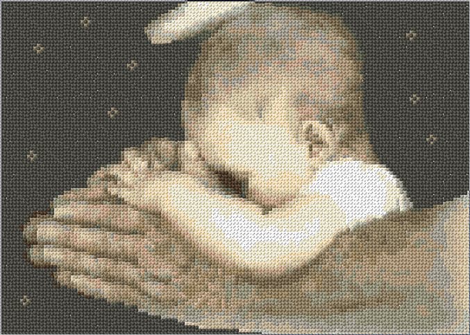 Prayer free cross-stitch pattern