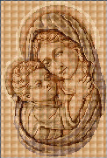 Madonna and Child free cross-stitch pattern