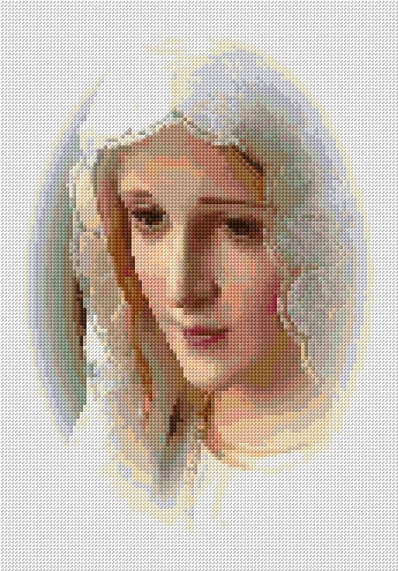 Fatima Virgen free cross-stitch pattern