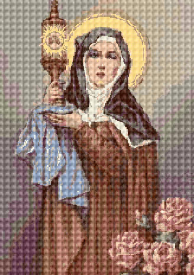 St. Clare free cross-stitch pattern