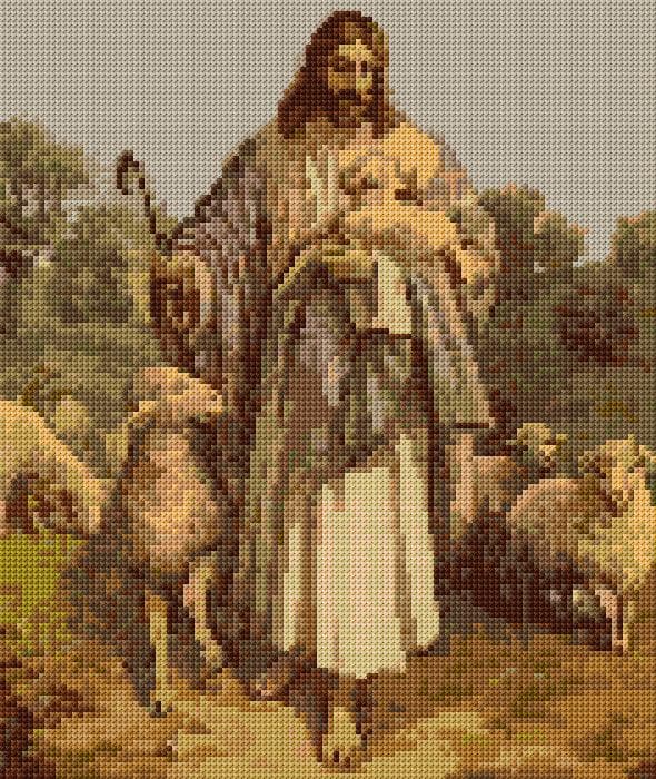 Psalm 23 free cross-stitch pattern
