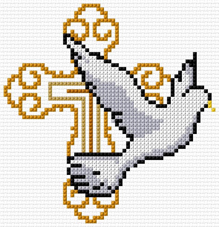 Peace free cross-stitch pattern