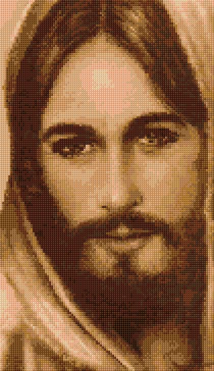Jesus Christ free cross-stitch pattern