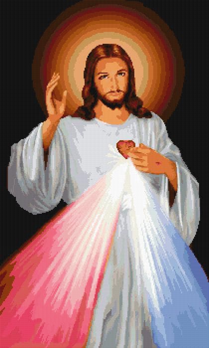Jesus free cross-stitch pattern