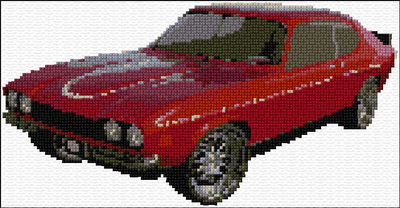 Ford Capri free cross-stitch pattern