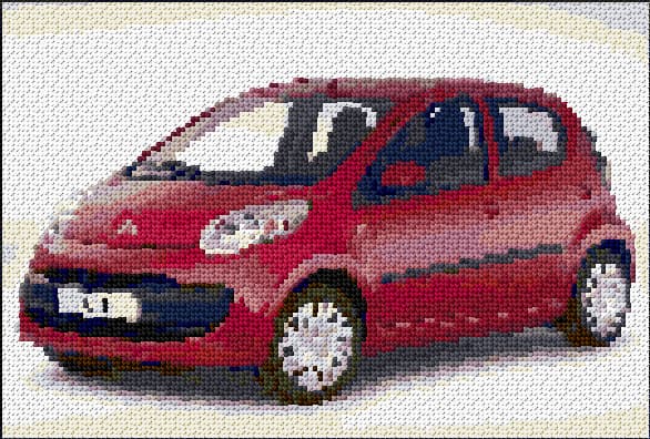 Citroen C1 free cross-stitch pattern