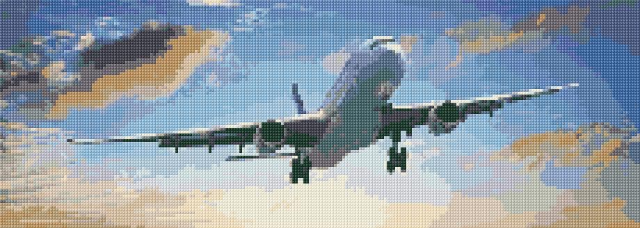 Plane free cross-stitch pattern
