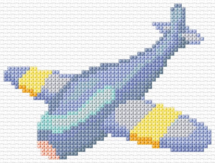Airplane free cross-stitch pattern