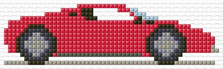 Red Ferrary free cross-stitch pattern