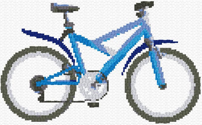 Bicycle free cross-stitch pattern