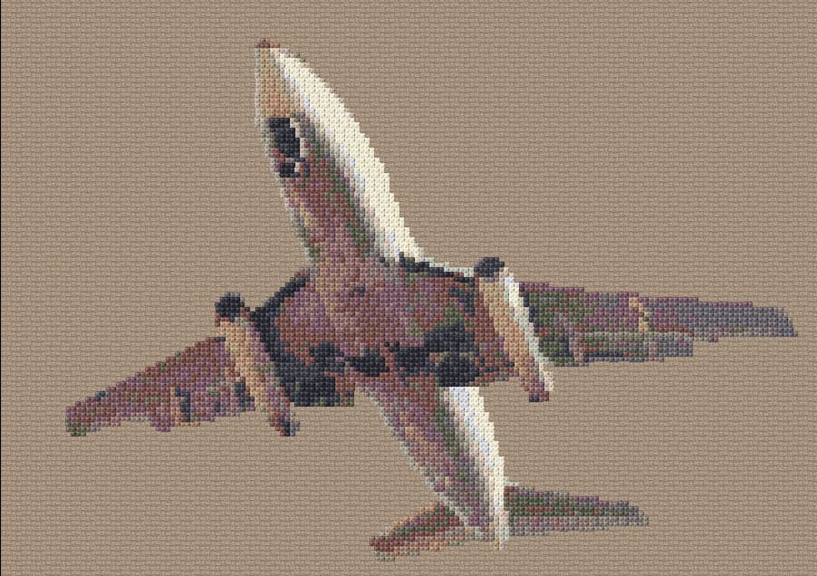 Airplane free cross-stitch pattern