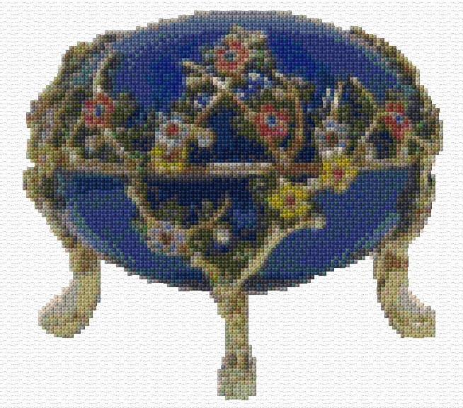 Apple Blossom Faberge Egg free cross-stitch pattern
