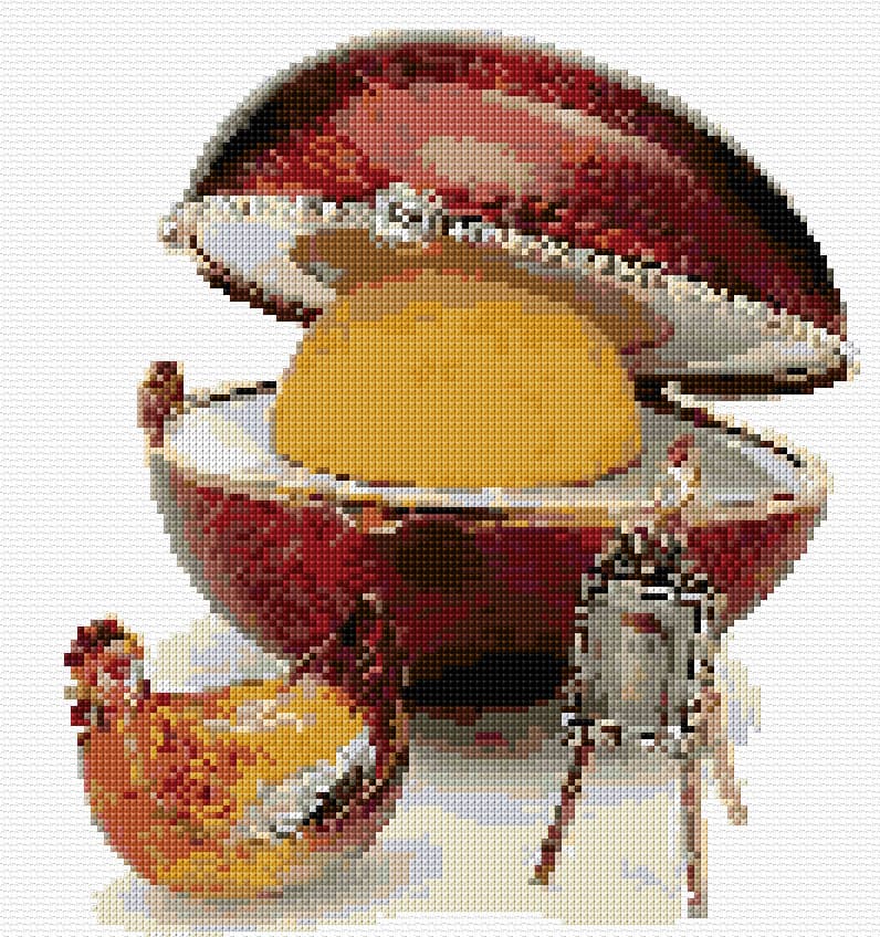 Hen Faberge Egg free cross-stitch pattern